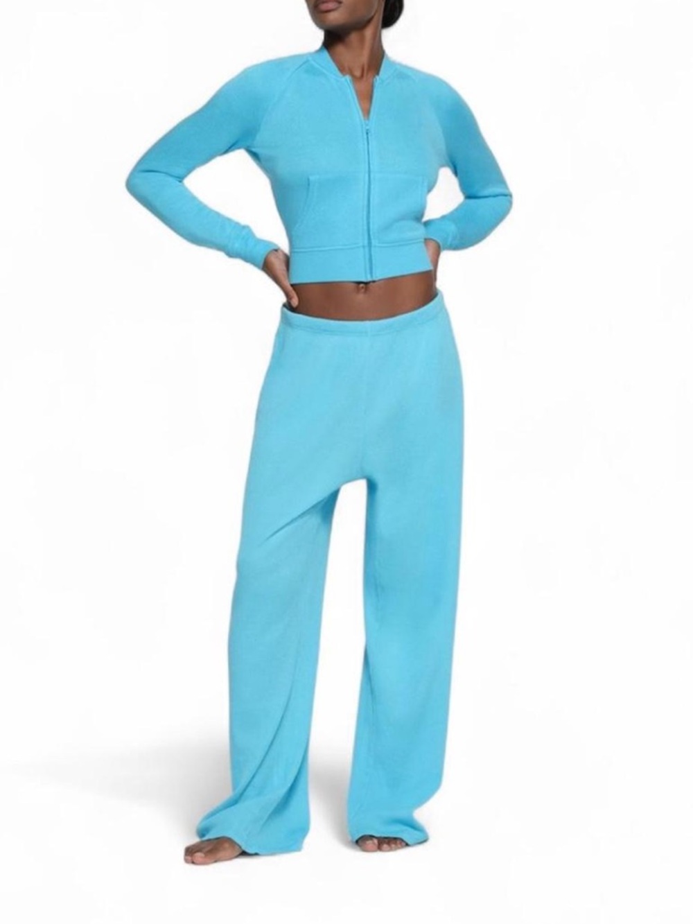 DEADSTOCK skims cyan blue lounge waffle French terry pants